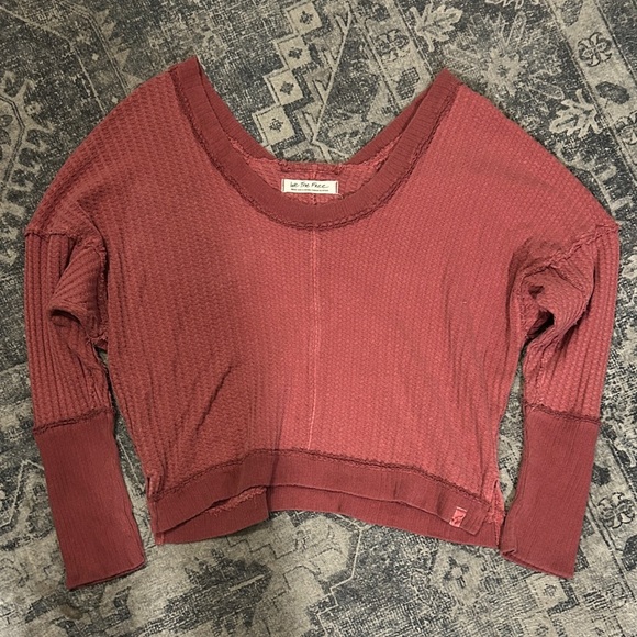 We the Free magic V-Neck Ribbed thermal - Dusty Rose - Picture 2 of 6